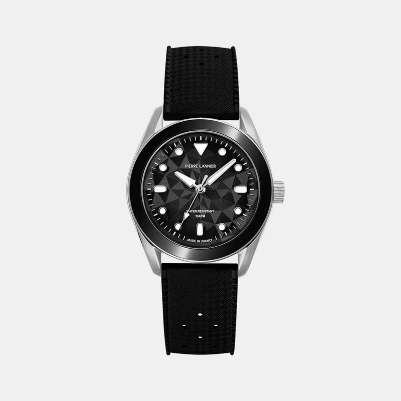 Montre PIERRE LANNIER Mixte BORA Nuit en Silicone Noir 207K133