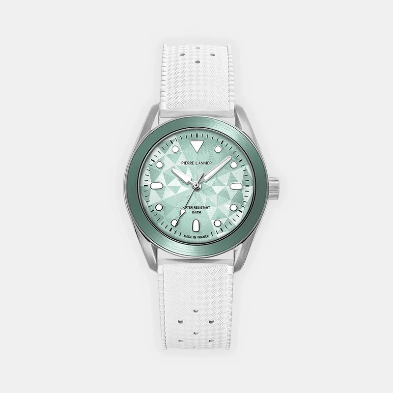Montre PIERRE LANNIER Mixte BORA Lagon Céladon en Silicone 207K171