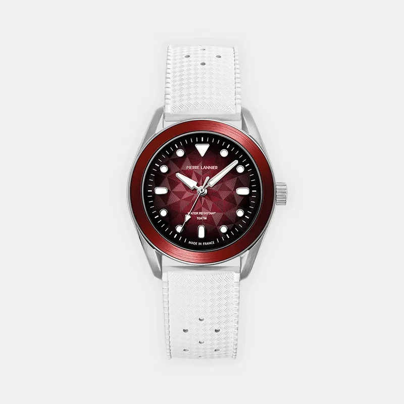 Montre PIERRE LANNIER Mixte BORA Sunset en Silicone Blanc 207K151