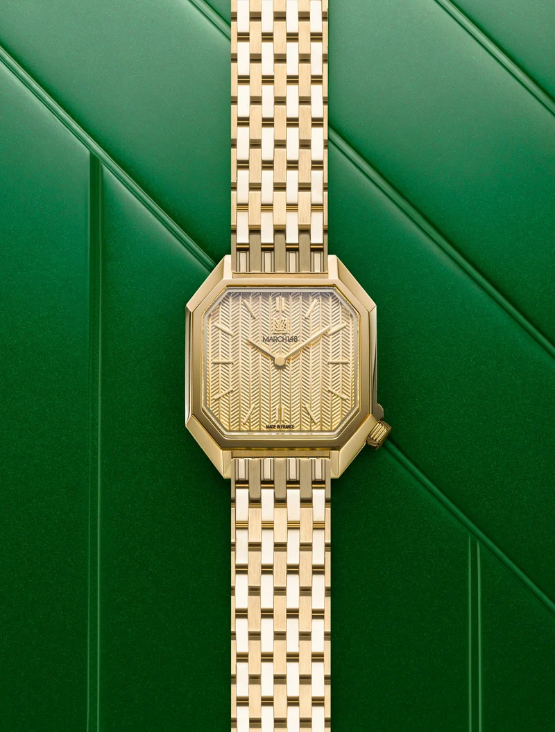 Montre MILADY MANSART Chevrons Or