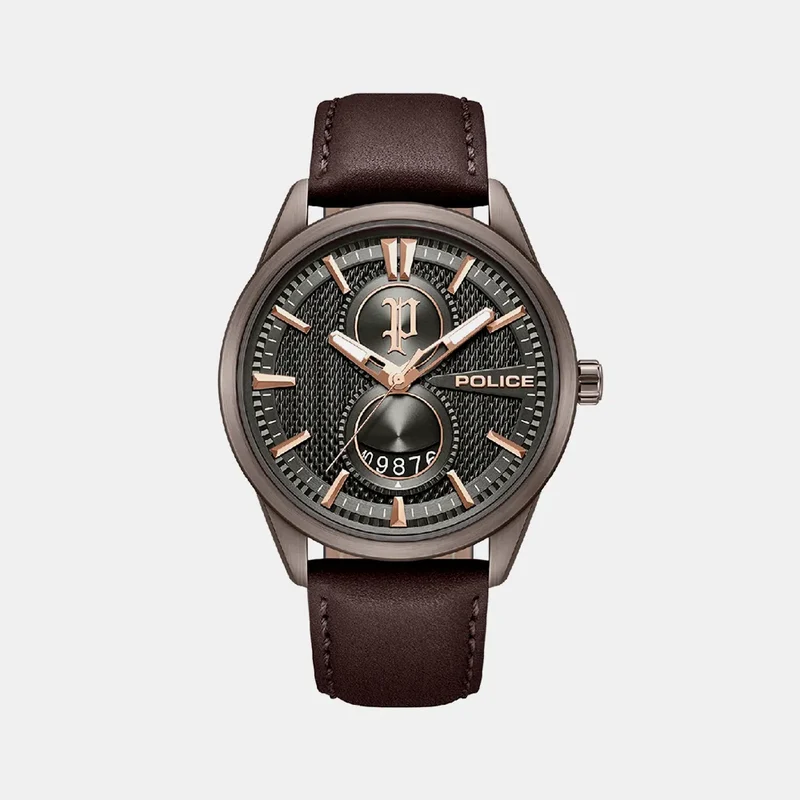 MONTRE POLICE Homme STYLESHIFT en Cuir marron PEWGB0092603