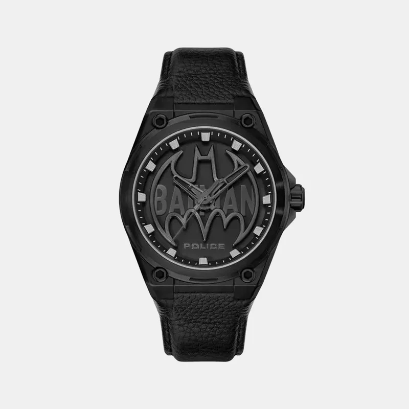 Montre POLICE Homme Batwing Batman en Cuir Noir PEWGA0090005-SET