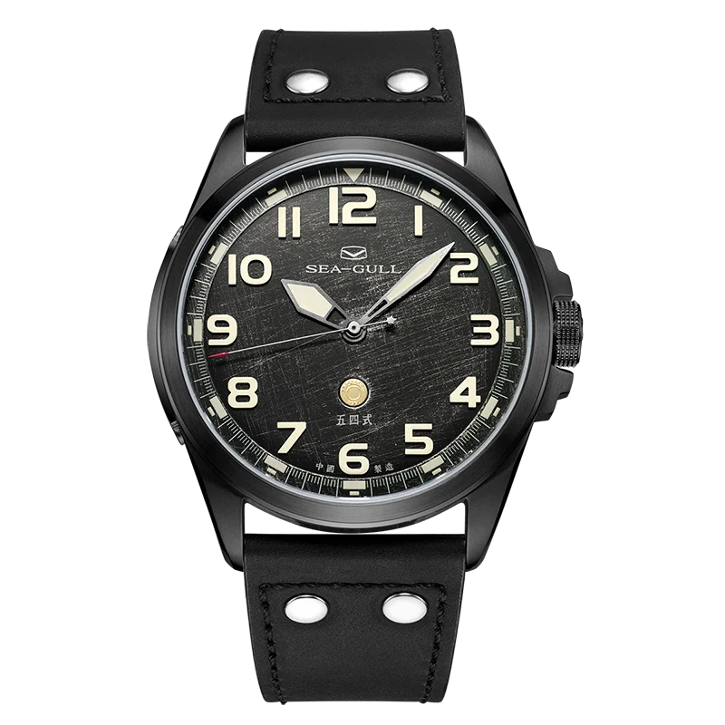 Army One Matte Noir Brossé Texture 43mm