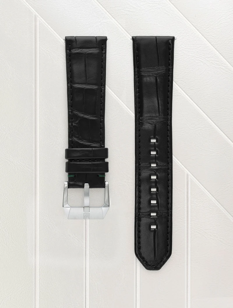 Bracelet Alligator Noir 22mm