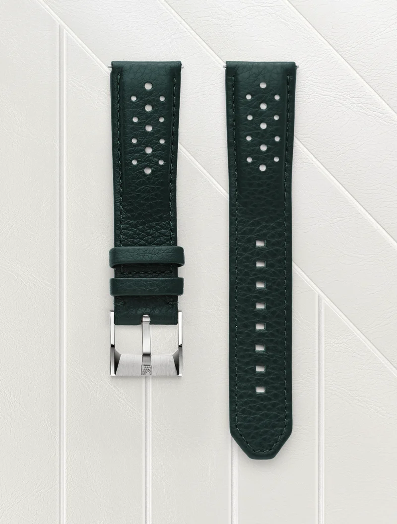Bracelet Buffle Perforé Vert 20mm