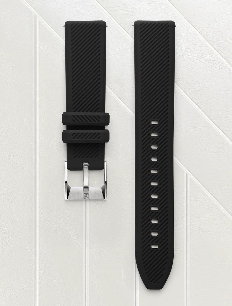 Bracelet Silicone Noir 20mm
