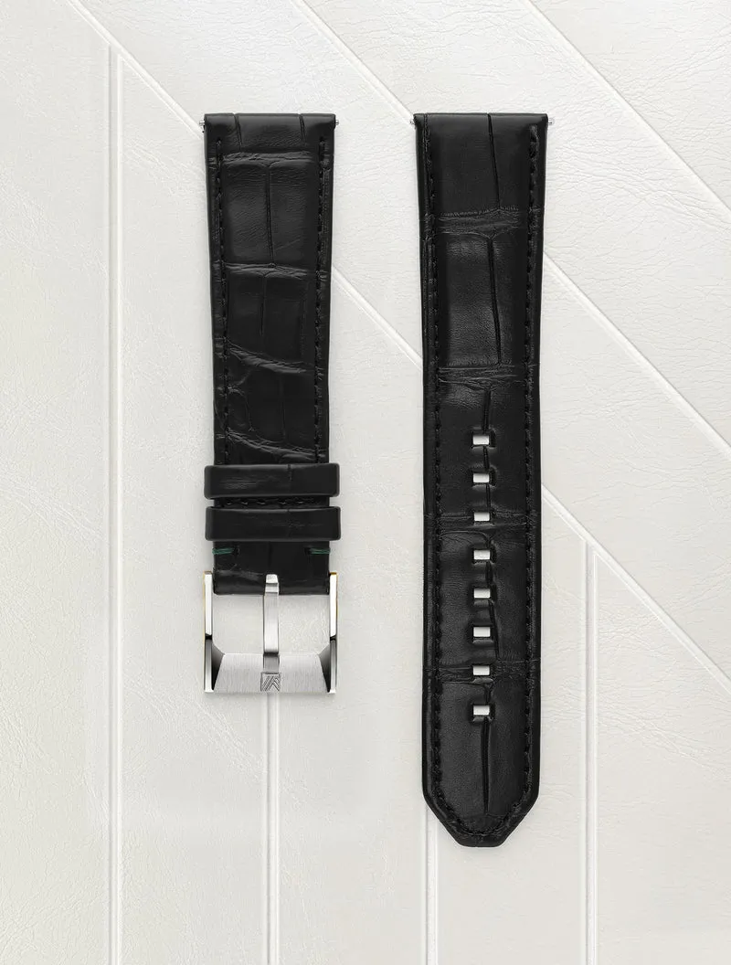 Bracelet Alligator Noir 20mm