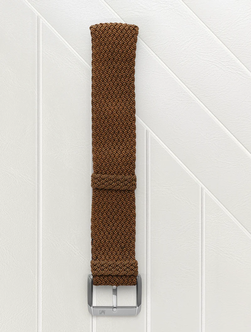 Bracelet Tissus Perlon Camel 20mm