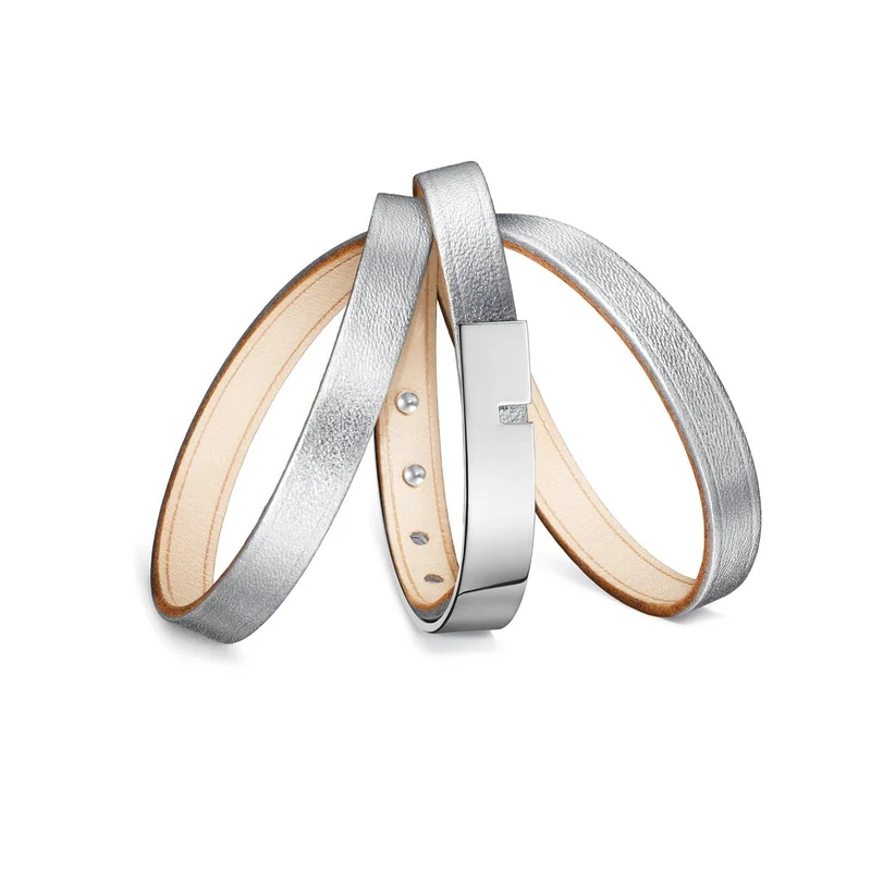 Bracelet en cuir métallisé | U'TURN.TRIPLE