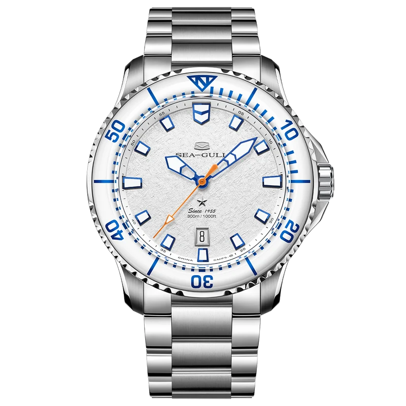 Océan Pro 300m Étanche Aile de Glace Plongée 43.5mm