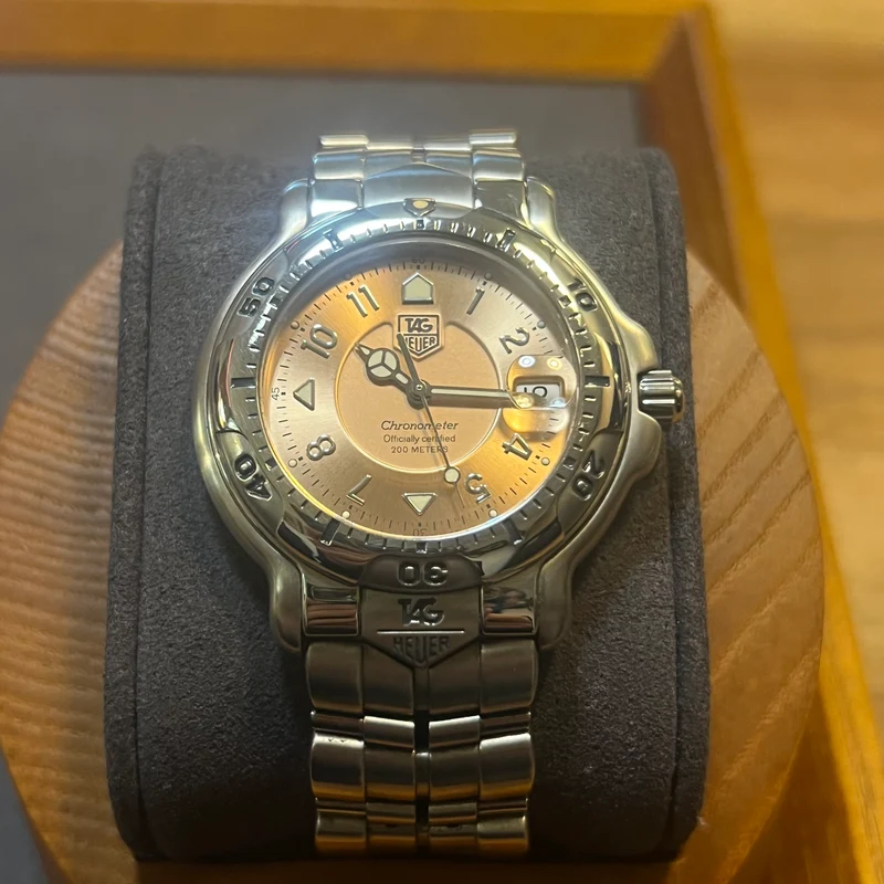 Tag Heuer P6000 Cadran saumon, coffret complet WH5115-K1