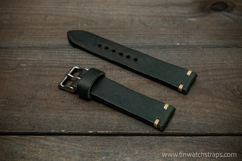 Leather Watch Strap, Italian Vachetta watch band. Handmade in Finland