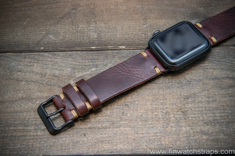 Apple Watch 10, 11 artisan leather watch band. Badalassi Wax Italian leather.