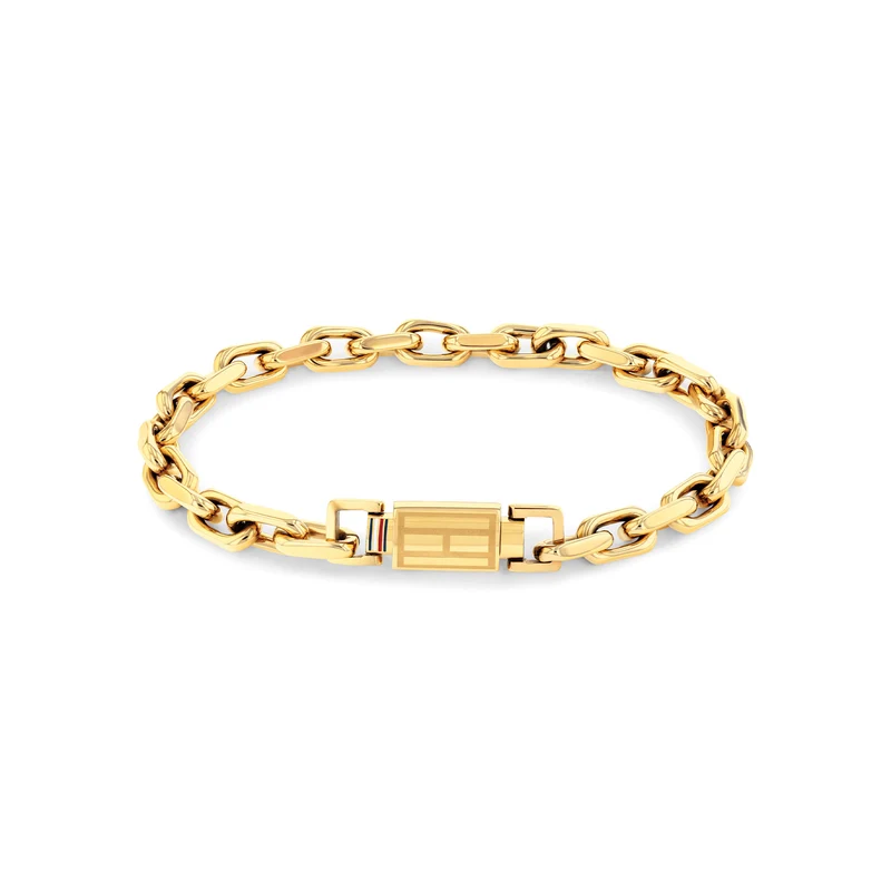Tommy Hilfiger Acier Inoxydable Doré Homme Bracelet Chaîne TJ2790716