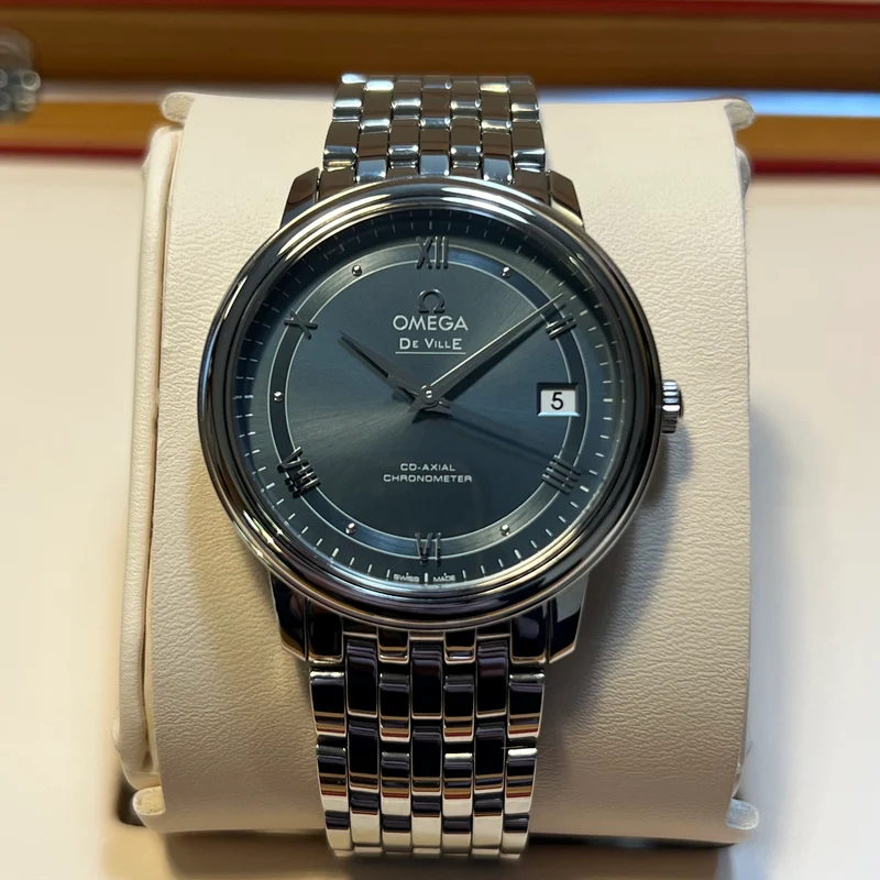 Omega De Ville Prestige Cadran Bleu Ensemble Complet 424.10.37.20.03.002