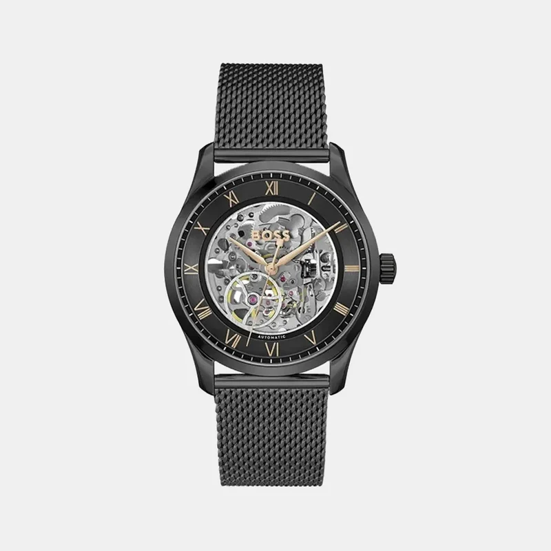 Montre BOSS Homme Principle Skeleton Automatique en Acier Noir 1514255