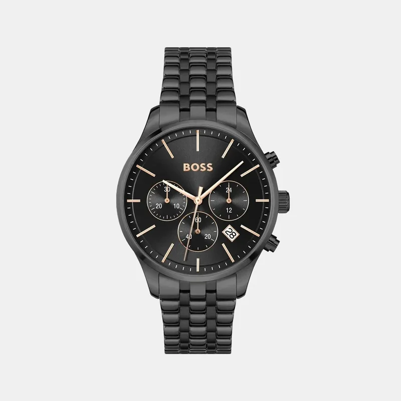 Montre BOSS Homme Avery Chronographe en Acier Noir 1514256