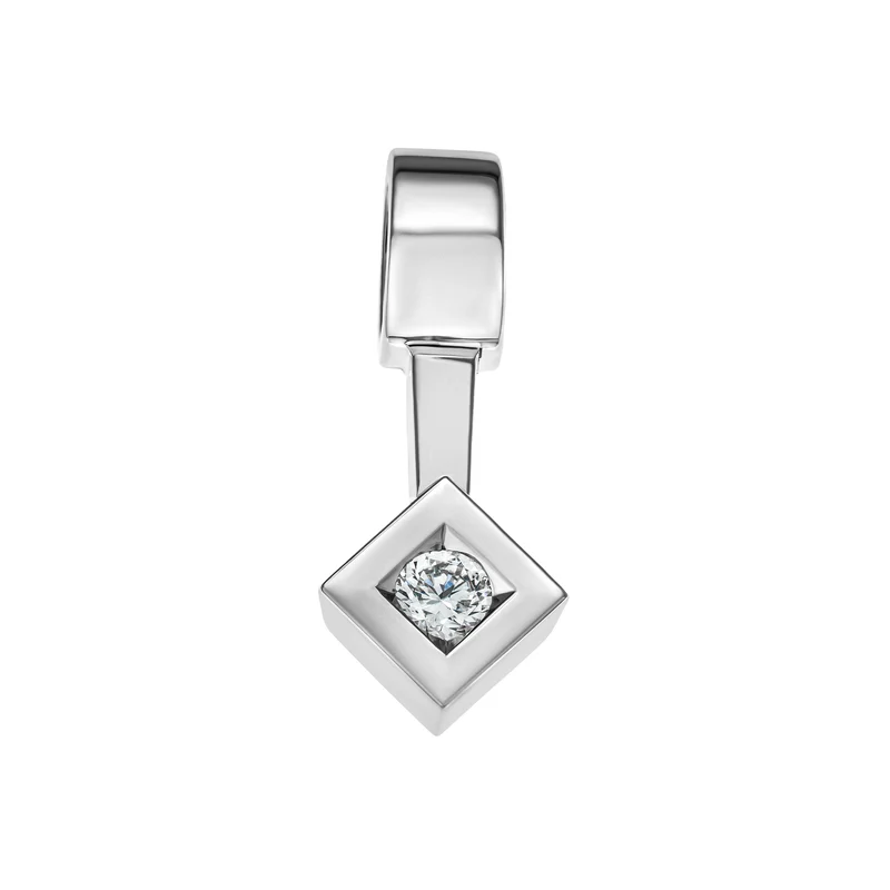 Pendentif Guirlande losange court diamant et or Tournaire
