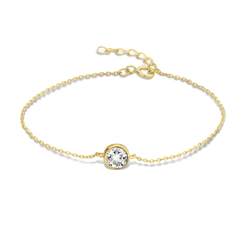 Violet Hamden Venus Bracelet en Argent 925 Sterling Plaqué Or avec Pierre de Naissance VH320010-OCT