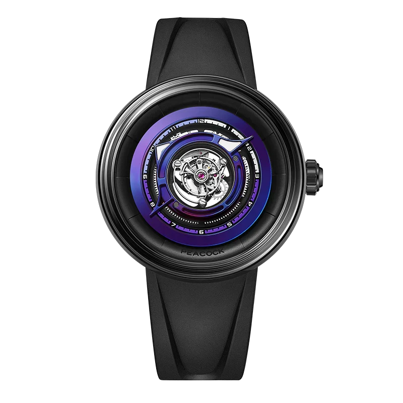 Peacock Black Hole Central Tourbillon Watch– Event Horizon Edition