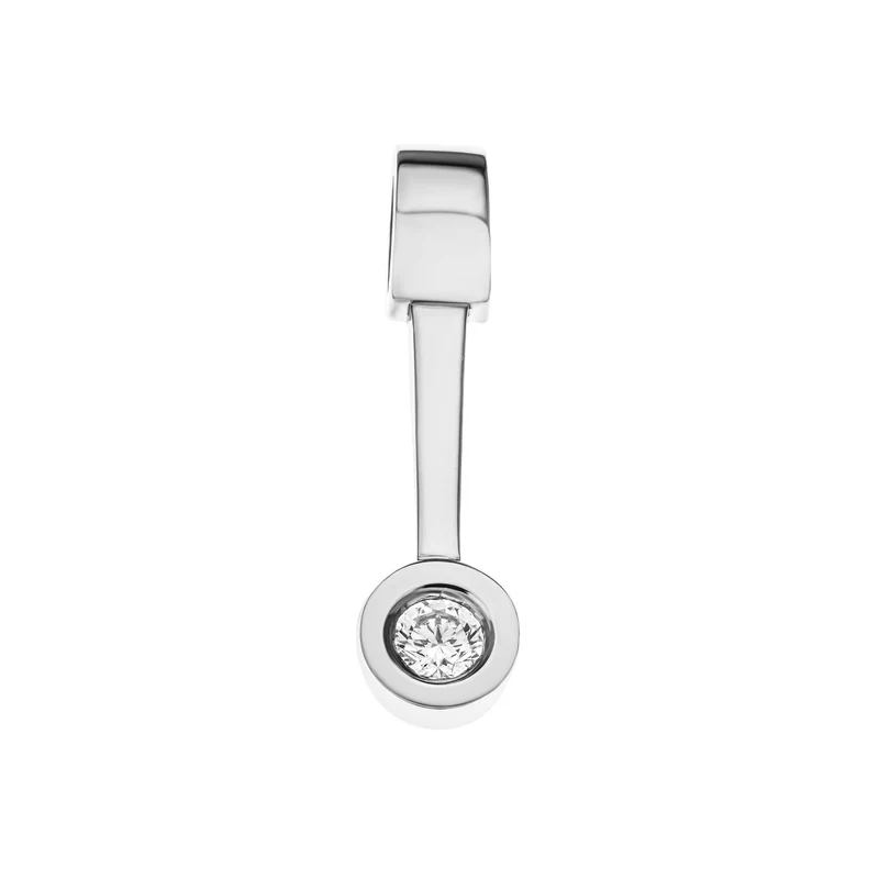 Pendentif Guirlande rond long diamant en or