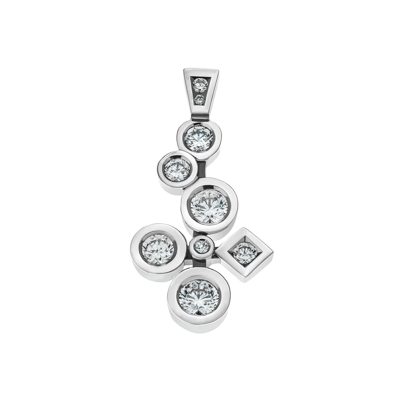 Pendentif Cascade diamants en or