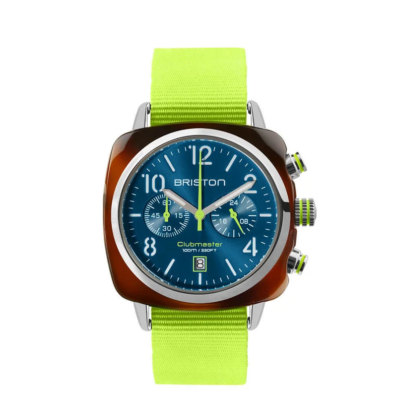 Briston Clubmaster Classic - Chrono - Ambiance estivale - Bleu paon