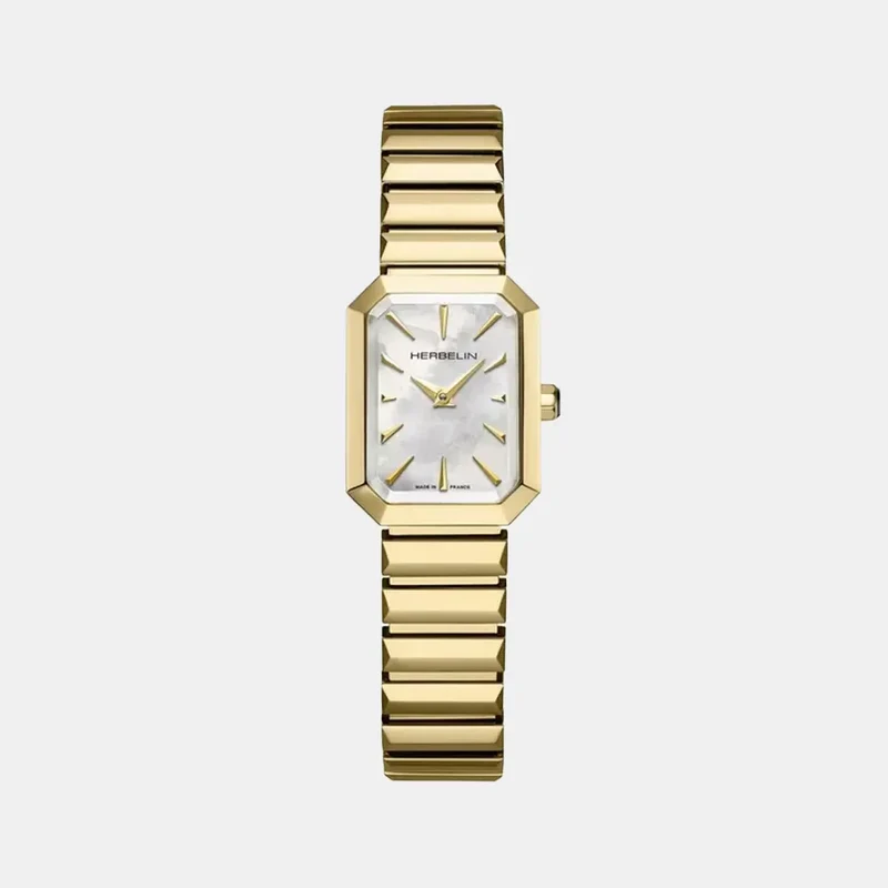 Montre HERBELIN Femme Octogone en Acier Doré17556BP1N19