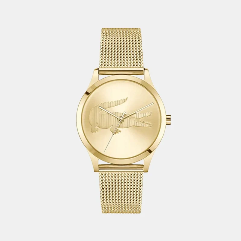 Montre LACOSTE Femme Crocodelle en Acier Doré 2001416