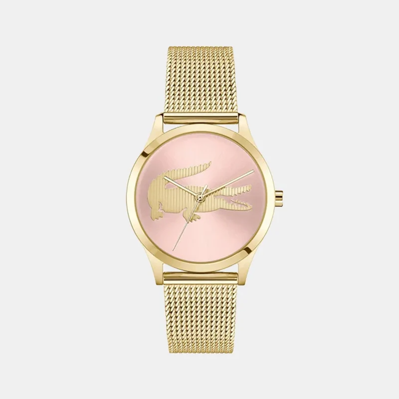 Montre LACOSTE Femme Crocodelle en Acier Doré 2001418