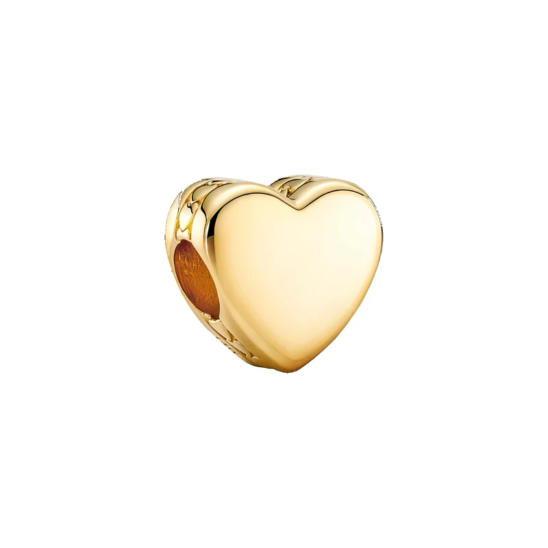 Pandora Moments Gold-coloured Engravable Heart Charm 762015C00