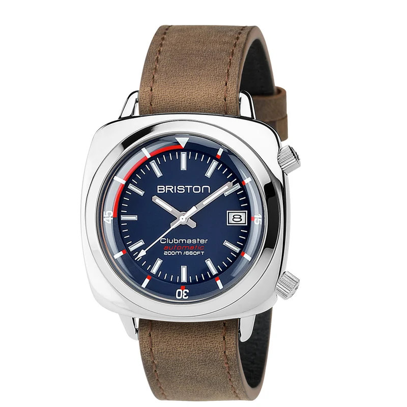 Briston Clubmaster Diver - Acier - Bleu marine