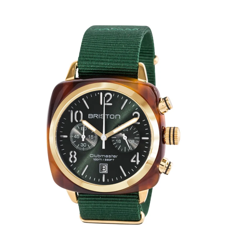 Briston Clubmaster Classic - Chrono - Or - Vert britannique