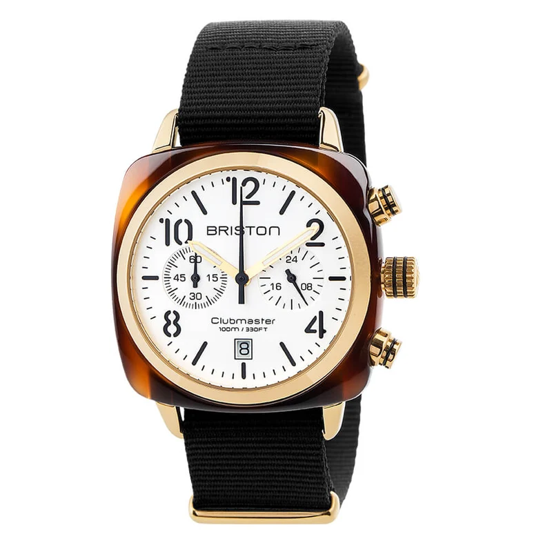 Briston Clubmaster Classic - Chrono - Or - Blanc