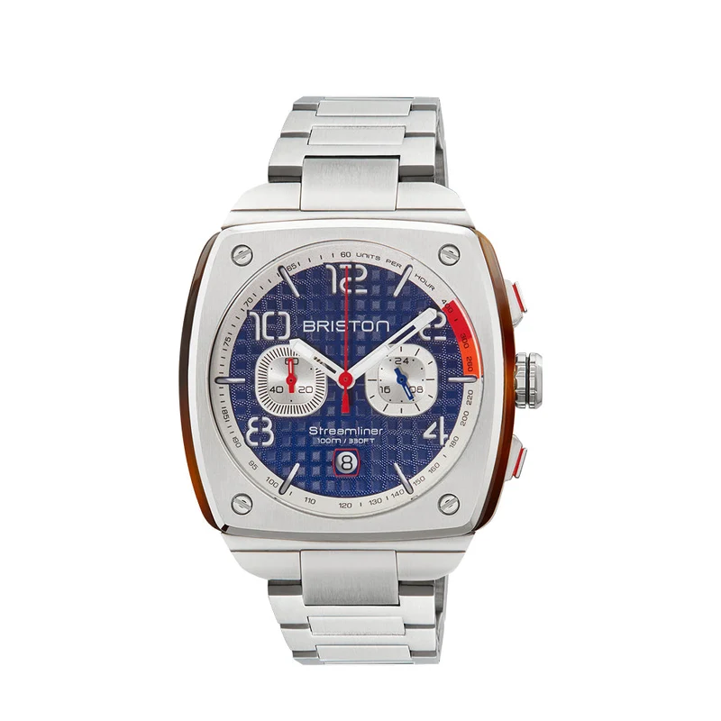 Briston Streamliner Urban - Chrono - Acier - Bleu
