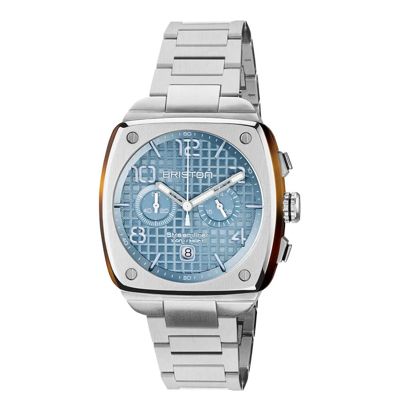 Briston Streamliner Urban - Chrono - Acier - Bleu glacier