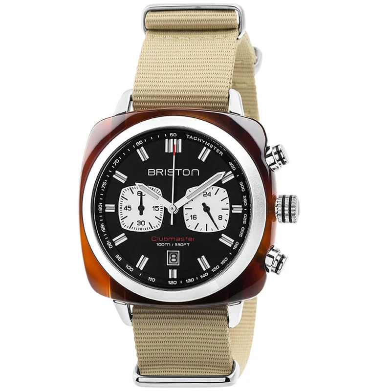 Briston Clubmaster Sport - Chrono - Noir