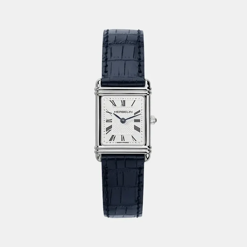 Montre HERBELIN Femme Art Déco en Cuir Bleu 17478AP08BL