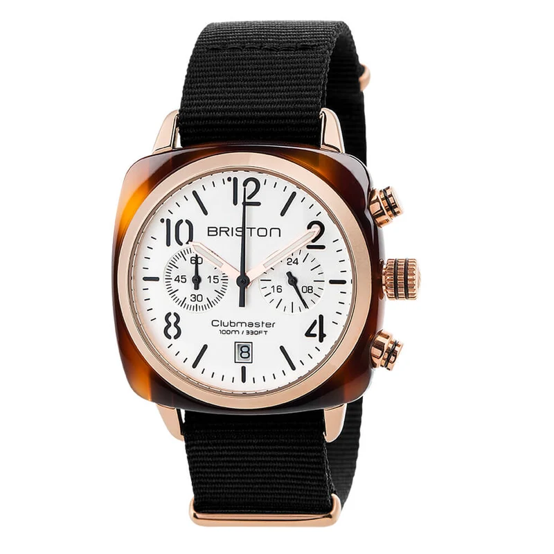 Briston Clubmaster Classic - Chrono - Or - Blanc