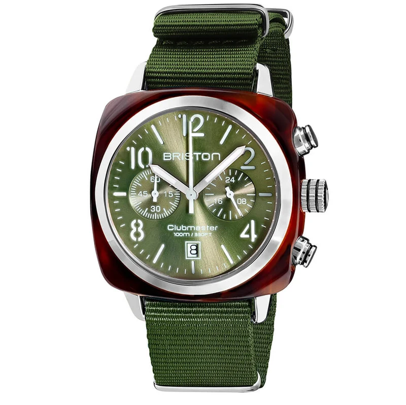 Briston Clubmaster Classic - Chrono - Vert olive
