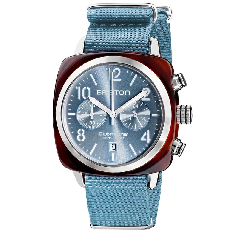 Briston Clubmaster Classic - Chrono - Bleu glacier