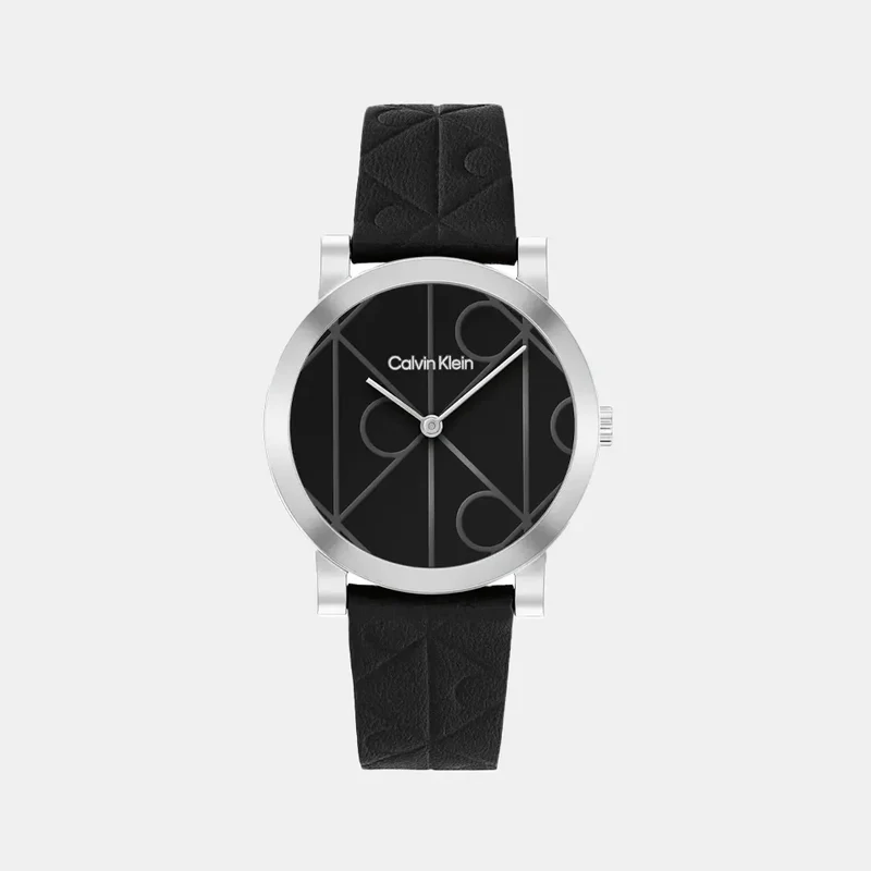 Montre CALVIN KLEIN Femme CK Monogram en Cuir Noir 25100128