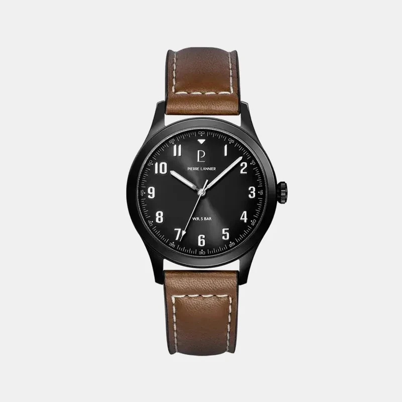 Montre PIERRE LANNIER Homme Aviateur en Cuir 261K434