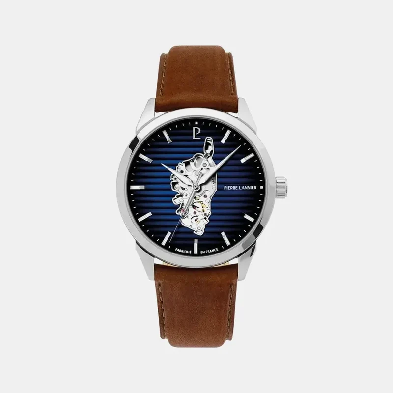 Montre PIERRE LANNIER Homme Monarck Automatique en Cuir 316F124