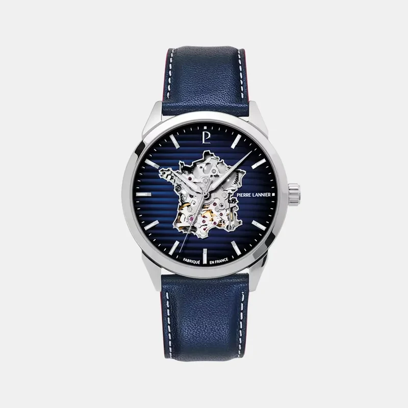 Montre PIERRE LANNIER Homme Monarck Automatique en Cuir 316F166
