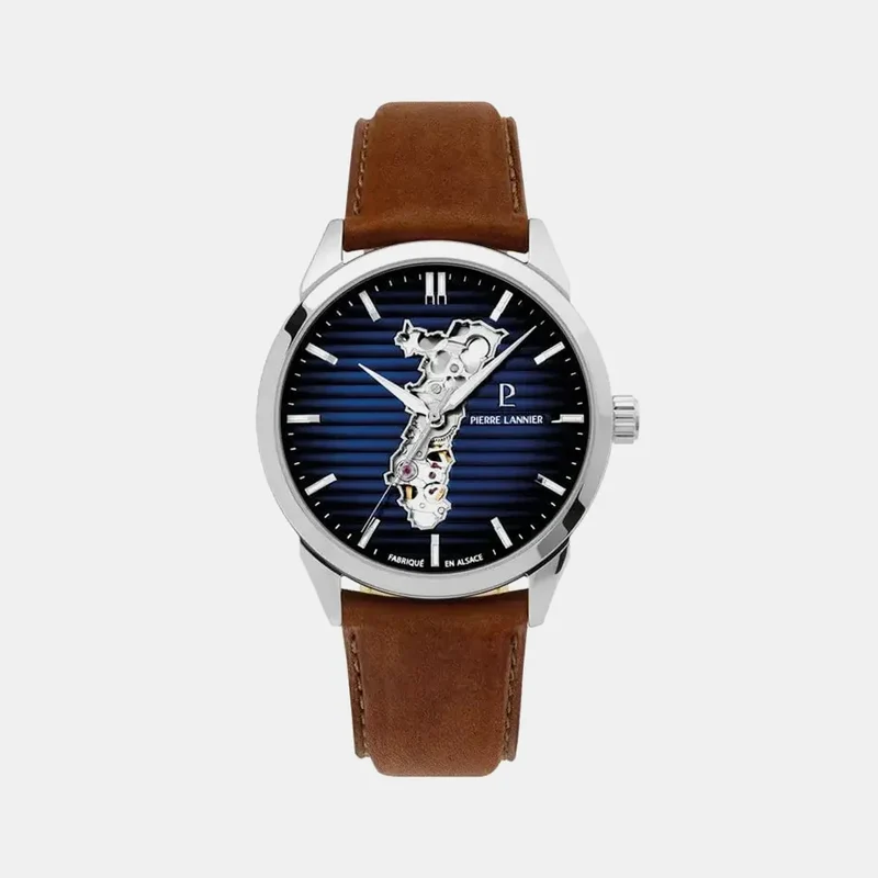 Montre PIERRE LANNIER Homme Monarck Automatique en Cuir 316F114
