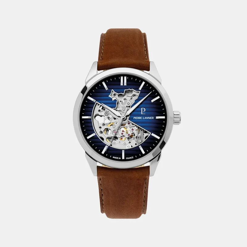 Montre PIERRE LANNIER Homme Monarck Automatique en Cuir 315D164