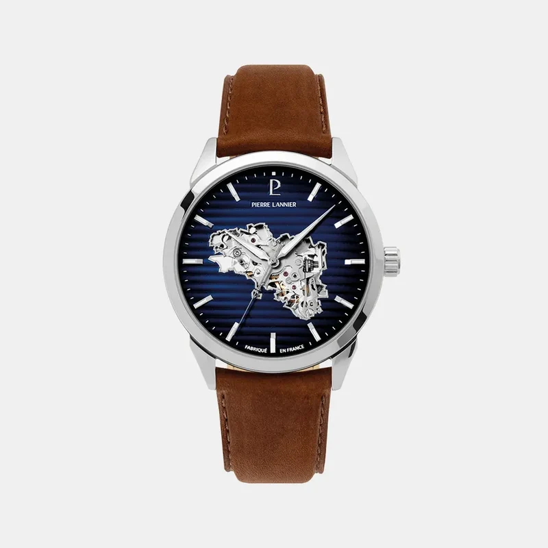Montre PIERRE LANNIER Homme Monarck Automatique en Cuir 316F134