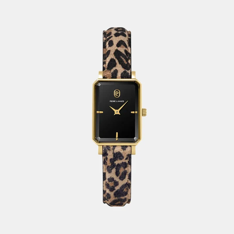 Montre PIERRE LANNIER Femme Ariane Bracelet Cuir Léopard 006L539