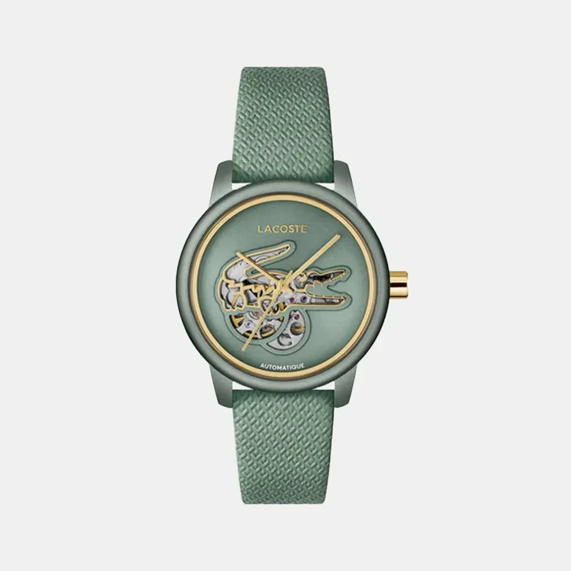 Montre LACOSTE Femme 12.12 Automatique en Cuir Vert 2001465